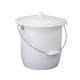 Seau toilette + couvercle - blanc