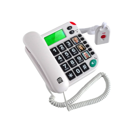 Téléphone avec télécommande SOS