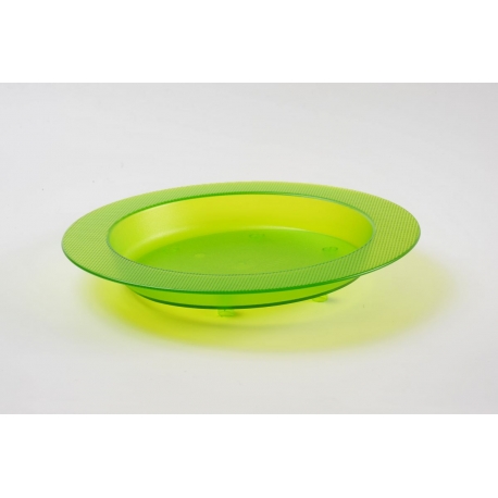 Assiette Ergo Identités néon verte