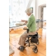 Rollator 4 roues, pliant par crémaillère, hauteur d'assise 510 mm