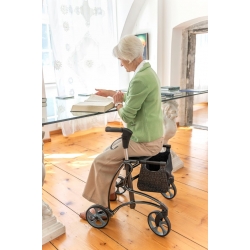 Rollator 4 roues, pliant par crémaillère, hauteur d'assise 510 mm
