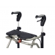 Rollator 4 roues pour hémiplégie gauche, système de freinage à droite, hauteur d'assise 530 mm DOLOMITE MELODY M HPL