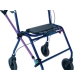 Rollator 4 roues , hauteur d'assise 620 mm équipé d'une tablette d'appui rembourrée DOLOMITE ALPHA BASIC
