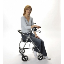 Rollator 4 roues aluminium