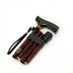 Canne pliable colorée 775-875mm Noyer