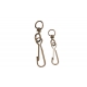 Mousqueton simple chromé 6 ou 8 cm