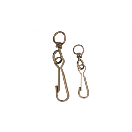 Mousqueton simple chromé 6 ou 8 cm