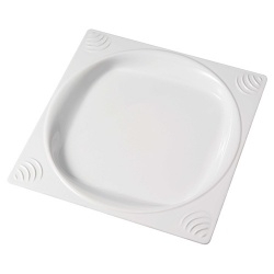 Cloche de protection et assiettes Design carrées