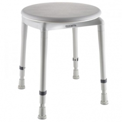 Aquatec®Disk On Dot Tabouret de douche avec assise tournante hauteur d'assise 525 mm coloris bleu /blanc
