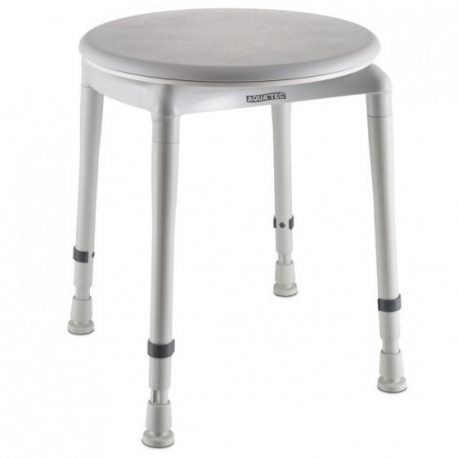 Aquatec®Disk On Dot Tabouret de douche avec assise tournante hauteur d'assise 525 mm coloris bleu /blanc