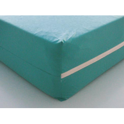 HOUSSE STANDARD END POLYU 90*190*15 COLORIS VERT, FERMETURE SUR 3 COTES