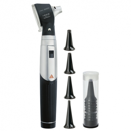 Otoscope - Mini 3000 à piles éclairage direct XHL - 5 spéculums AllSpec + 4 réutilisables
