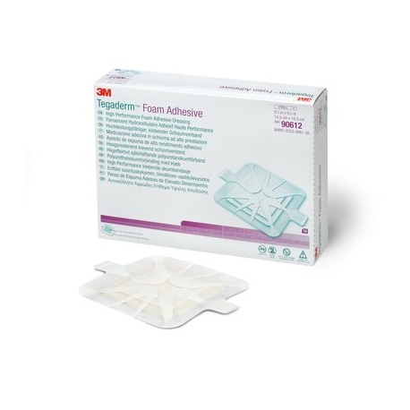 Pansement Tegaderm Foam Adhesive carré 14,3x14,3 cm La boite de 10