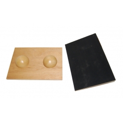 Plateaux et assiette d'équilibre 2 boules L. 42 x l. 30 cm