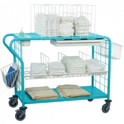 Chariot de change et de toilette 20/30 patients -8P100XX Praticima