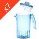 Pichet 1,5l avec couvercle bleu
