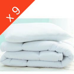 Coutte microfibre blanche torronto 140x220cm x9
