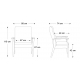 Fauteuil confort xxl avec accoudoirs 350 Kg