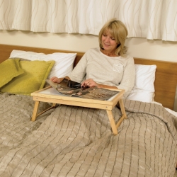 Plateau de lit ajustable en bois
