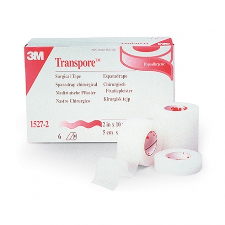 Sparadrap Transpore™ 9,14m x 5cm 1 boite de 6