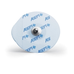 Electrode ovale gel solide à pression radio transparente 50x48 mm