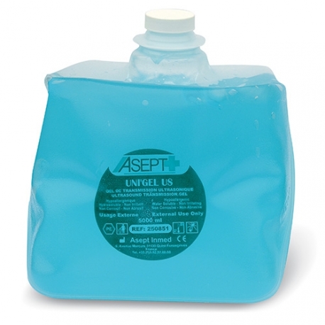 Gel de transmission ultrasonique Unigel bleuté 5L