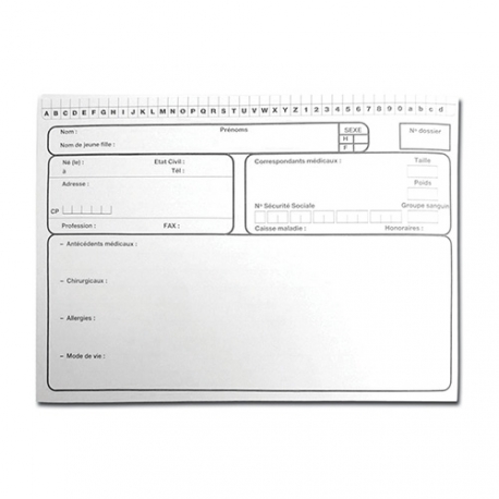 Fiche médicale Stern-Org 15,1 x 21 cm