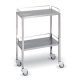 Guéridon inox 2 plateaux entièrement soudés